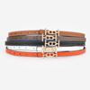 Women's Thin Double-Sided Leather Belt for Dress or Western Trousers - Elegant and Versatile Waist Decoration