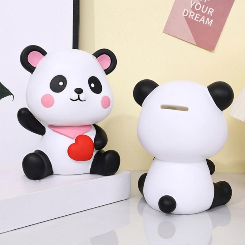 Cartoon Panda Money Box Piggy Banks for Kids Child Adult Gift Cartoon Animal Coin Banknotes Cash Safe