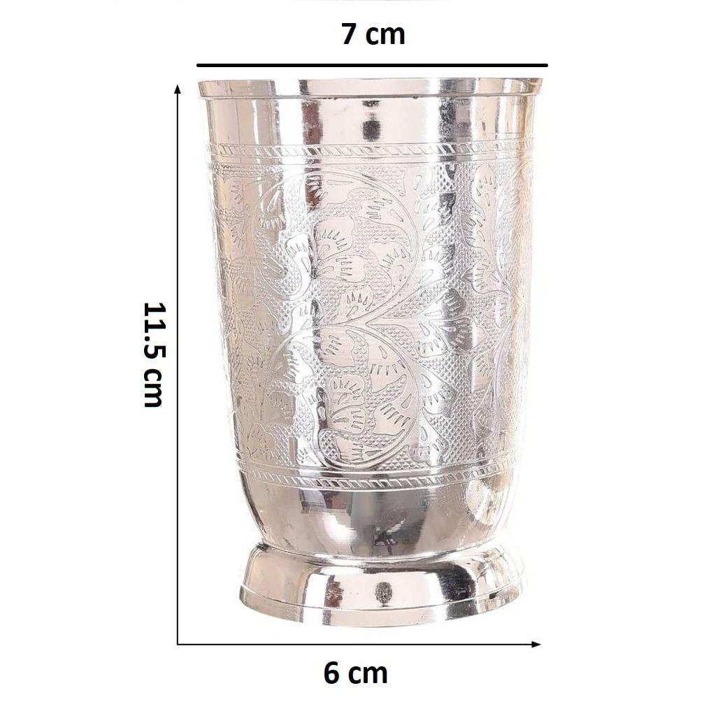 Německé stříbrné sklo | Pozlacená sada sklenic na vodu s krabičkou (Sada 1), (LXB - 11X7 cm)