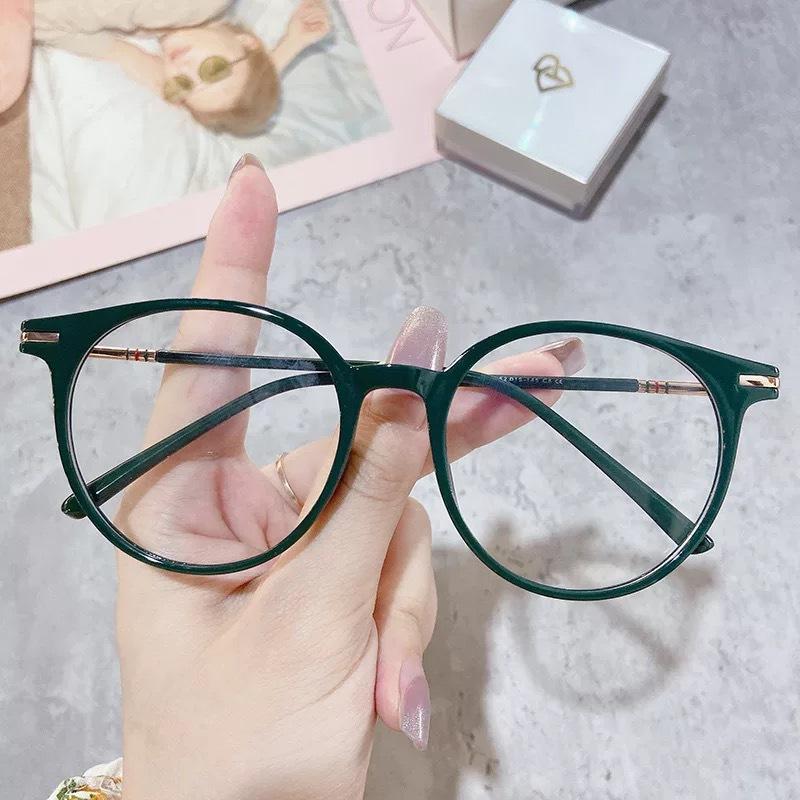 Color Metal Tr Glasses Frame Women'S Plain Anti-Blue Flat Glasses Can Be Matched With Myopia Glasses