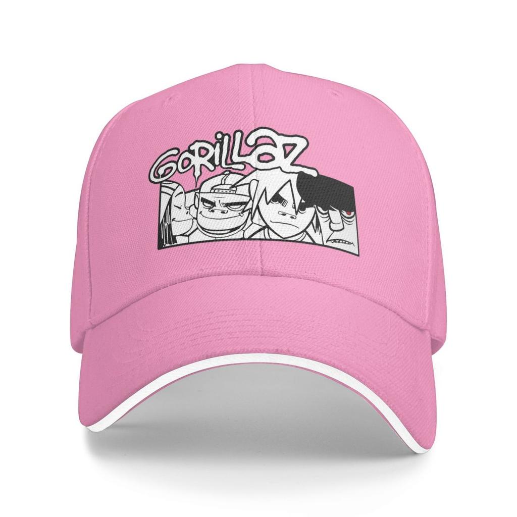 Gorillaz Punk Rock Band Baseballkappen Snapback Baseballmützen Atmungsaktiv Lässig Kappe Outdoor Unisex