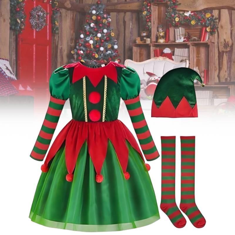 Cosplay Clown Children Costume Princess Dress Set Christmas Halloween Party