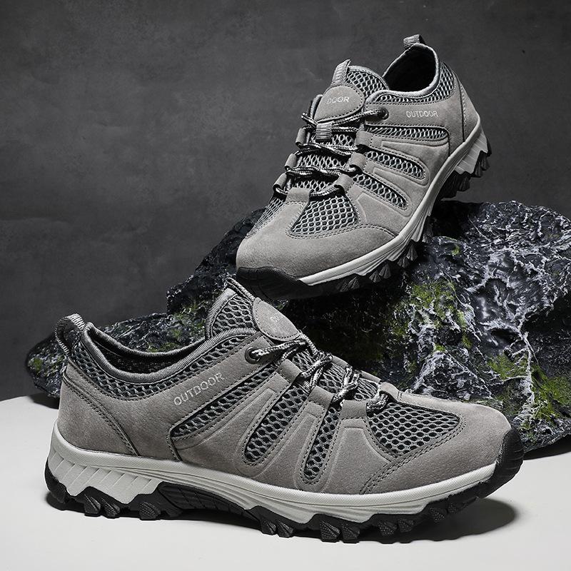 Large Size Men's Shoes Outdoor Hiking Hiking Shoes Men's Non-slip Off-road Climbing Shoes Breathable Travel Shoes