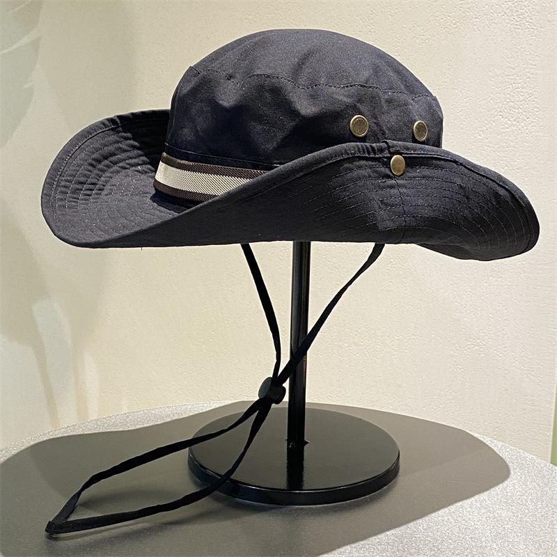Western Cowboy Hat Men's and Women's Outdoor Fishing Hiking Camping Mountaineering Hat Spring and Summer Big Eaves Sun Protection Hat