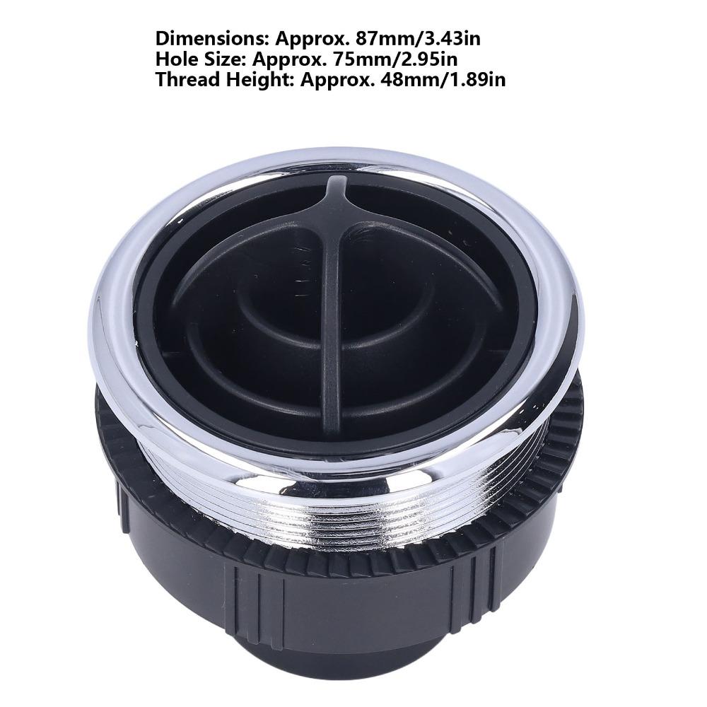 Black AC Deflector Thread Style Air Outlet Vent Air Conditioning Vent  Automotive Use