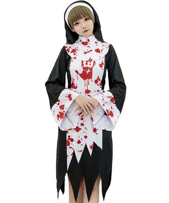 [Milky Time] Halloween Cosplay One Piece Gotycka Zakonnica Kościelna Zombie Siostra (Siostra)