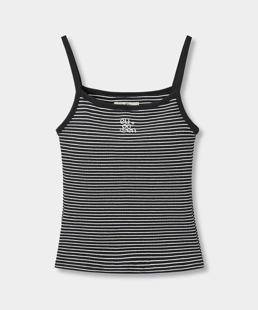 Yujen Ribbed Striped Sleeveless With Built-In Cap_3 Color