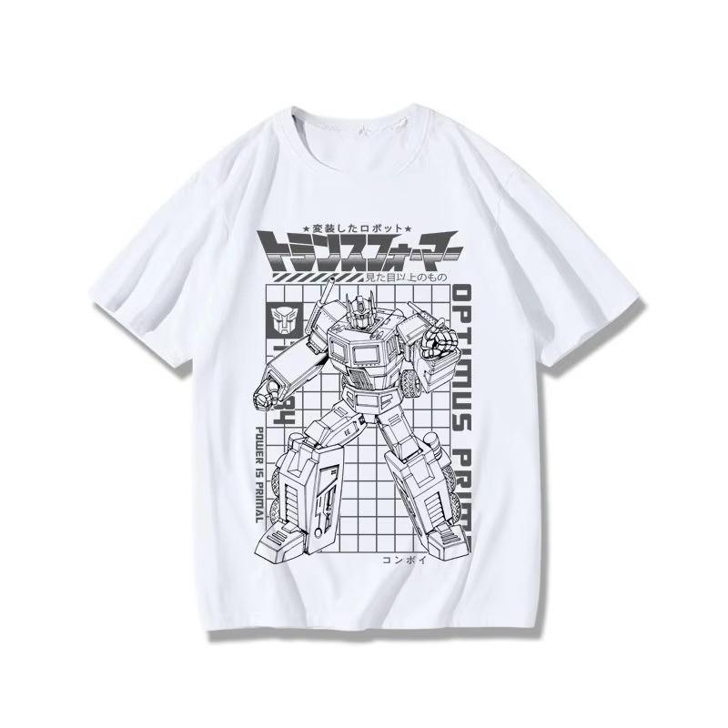 2025 Lato Nowy Film o Robotach Periferyjny T-shirt z Krótkim Rękawem dla Mężczyzn i Kobiet Lato Nowy Czysta Bawełna z Krótkim Rękawem Luźny Top