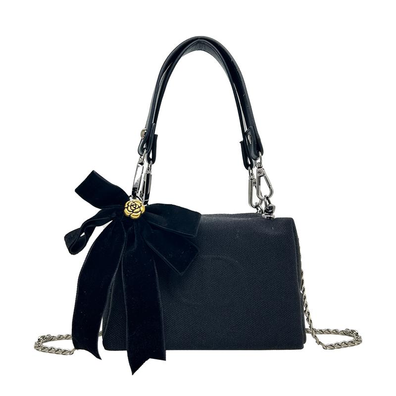 

DIOR Bag [Customized Cosmetic Bag] Grant Book Polyester Fiber Versatile Classic Trendy Retro Simple Fashion French Bow Pendant Small Fragrance Metal чёрный