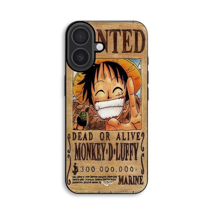 Hülle Für iPhone 18 One Piece Steckbrief Monkey D.Luffy Maniacase schwarz