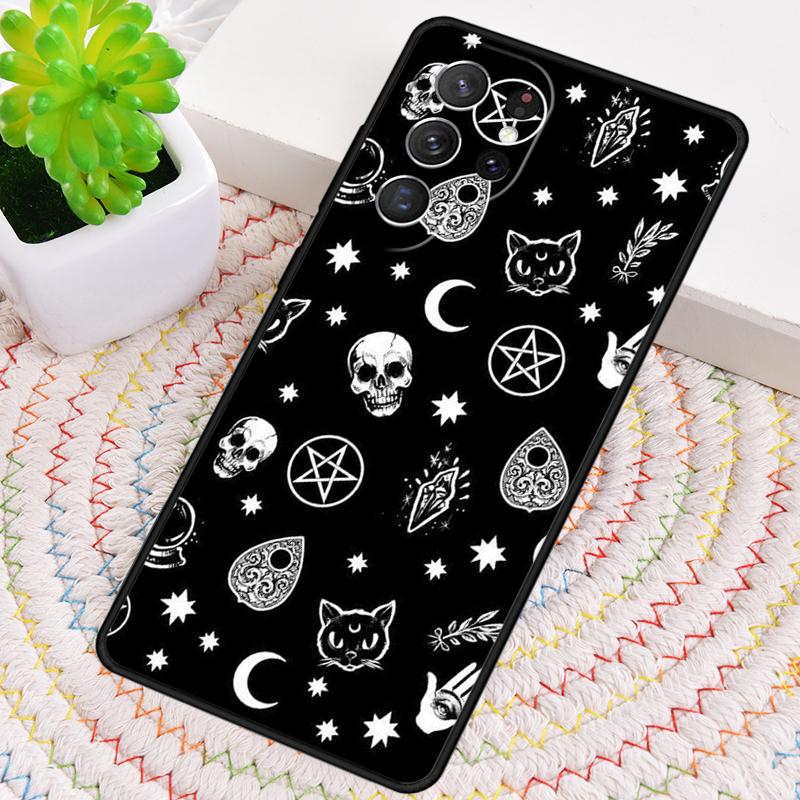 Occult Witchcraft Moon Gothic Witch Silicone Phone Case For Samsung Galaxy note 10 pro S26 S25 S24 S23 S22 S21 Plus Ultra Cover