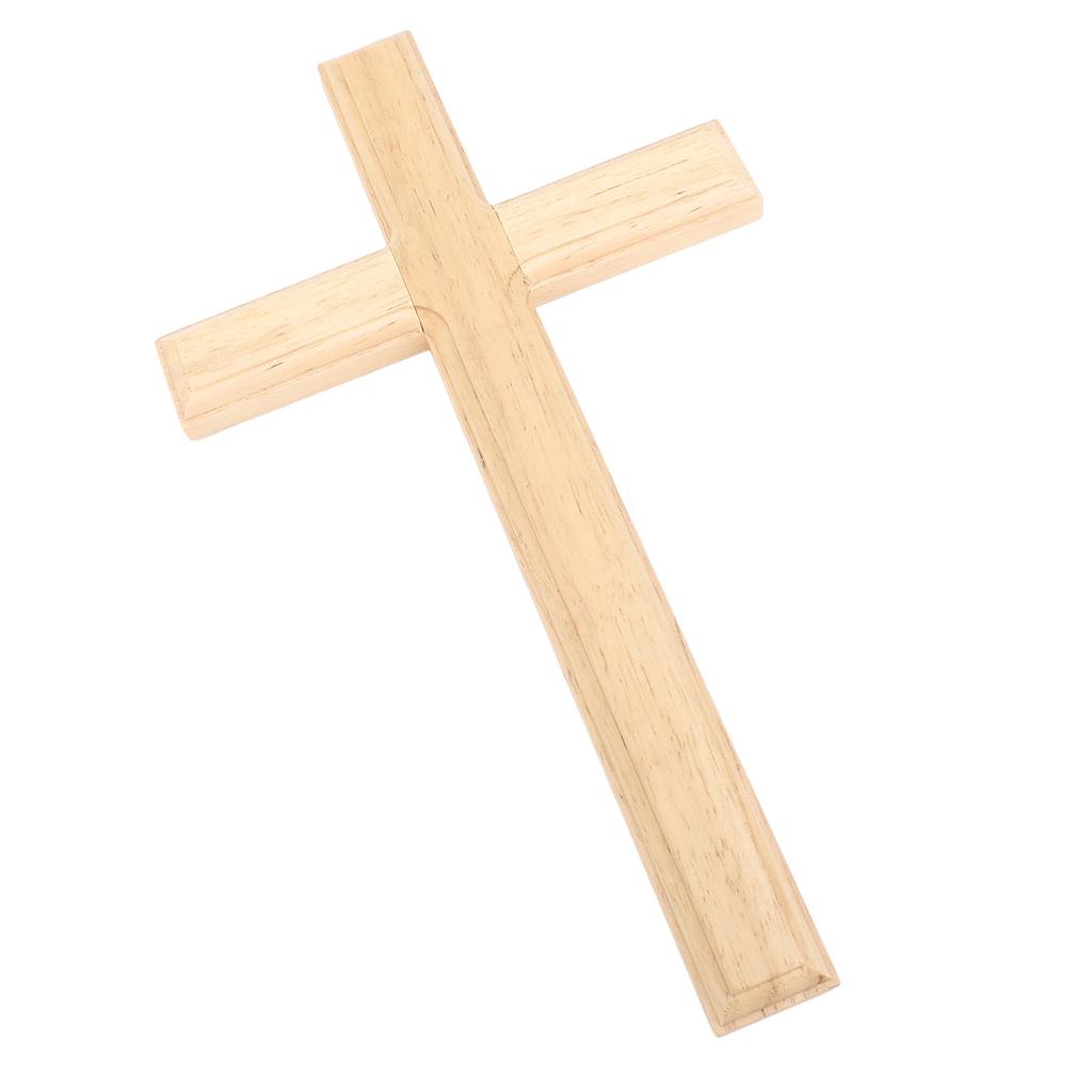 Wooden Crucifix Wall Decor 30cm Simple Smoothly Polished Wood Wall Hanging Crucifix