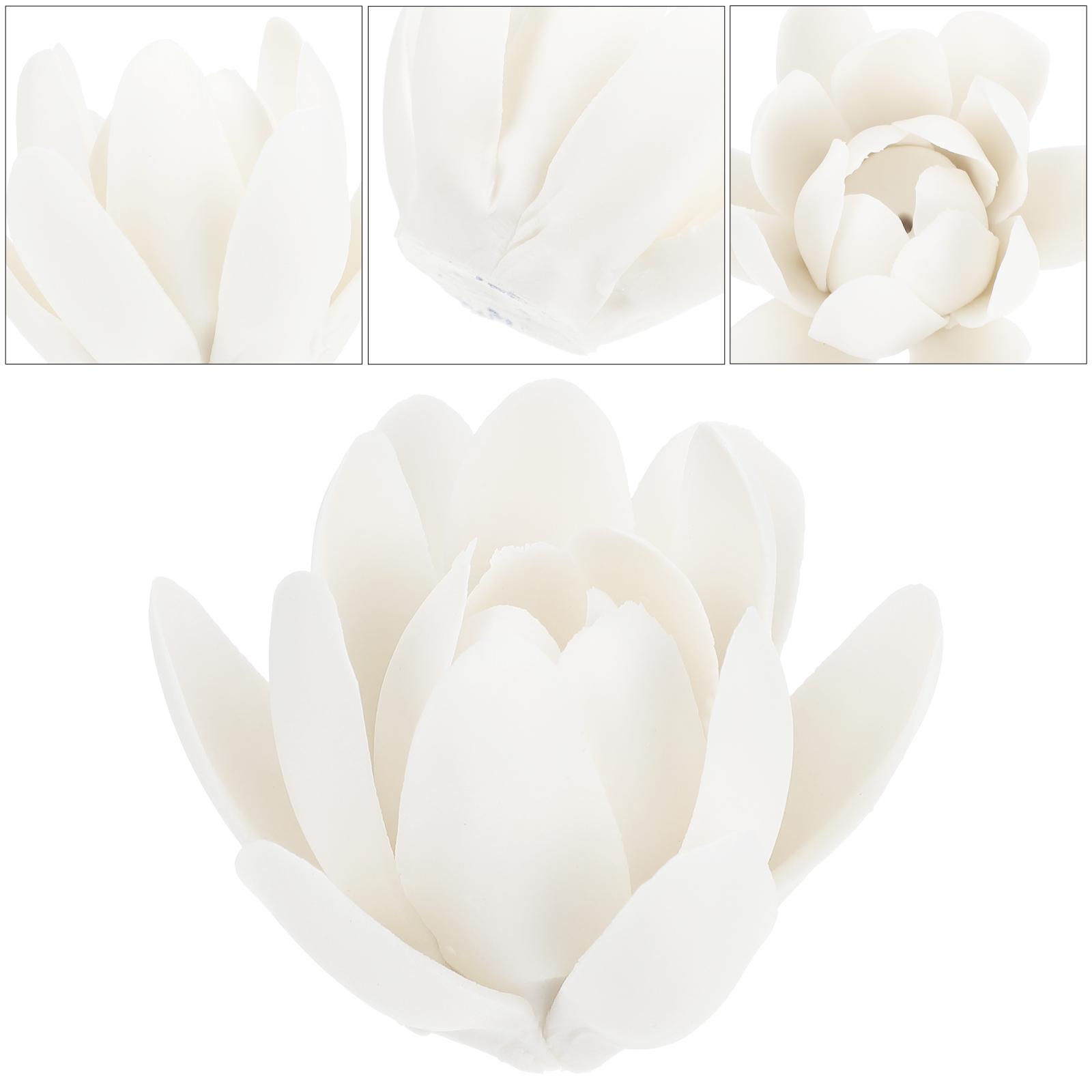 

Подставка для благовоний в форме цветка лотоса, белая керамика, украшение для дома в виде Будды