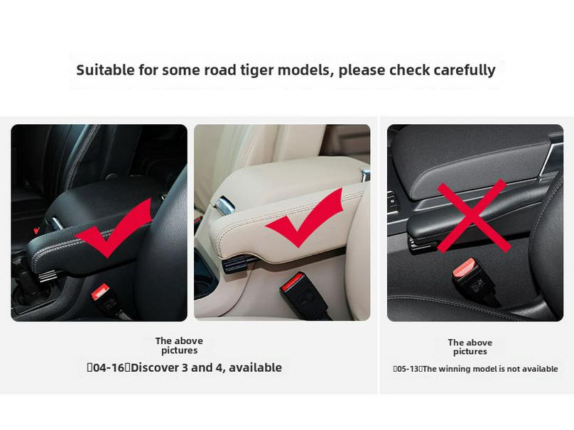 Armrest Cover for 04-16 Land Rover Discovery 3/4: Car Seat Accessory for Interior Protection and Modification.