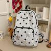 Schoolbag retro polka dot star embroidered backpack Korean ins atmosphere sweet girl junior high school schoolbag female backpack