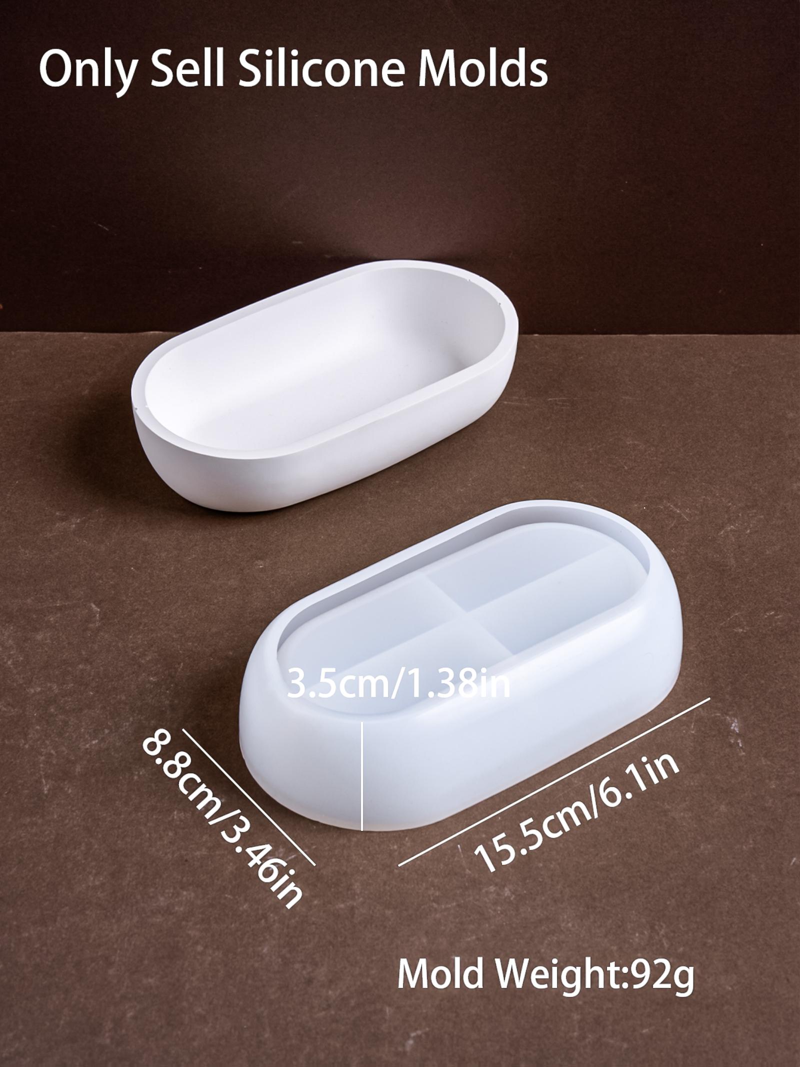

Oval Cement Ship Shape Candle Jar Silicone Molds DIY Concrete Plaster Flower Pot Candle Containers Storage bowl Mould Home Decor