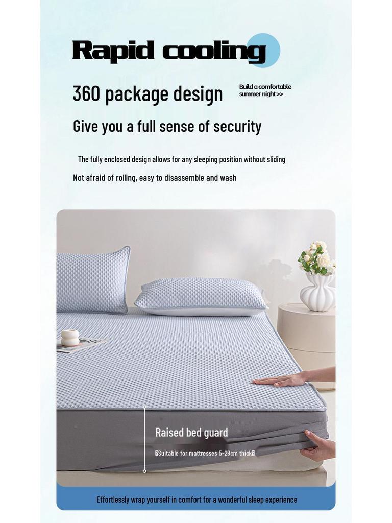 Class A Ice Silk Cooling Mat for Mother-Baby - Summer Bestseller, Washable, Fitted Sheet Design