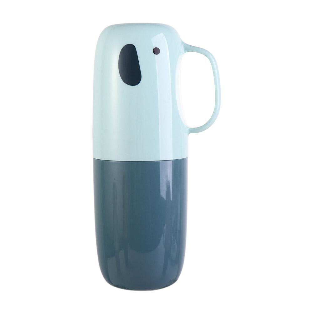

Adults Portable Cartoon Elephant Shaped Box Cup Toothpaste Cover Storage Containers Toothbrush Case синий