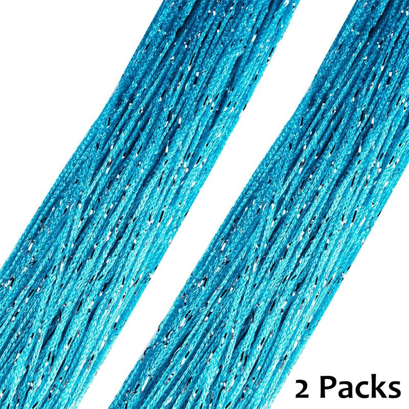 2er-Pack Glitzer-Fadenvorhänge 39x79 Zoll Fransenpaneele Raumteiler Fliegengitter für Heimdeko Tür Fenster Hochzeitsfeier Hotel Wohnzimmer Türöffnungen