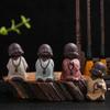 Creative and cute ceramic purple sand tea pet decorations, flower pots, tea ceremony, car mounted Zen decorations Artificial