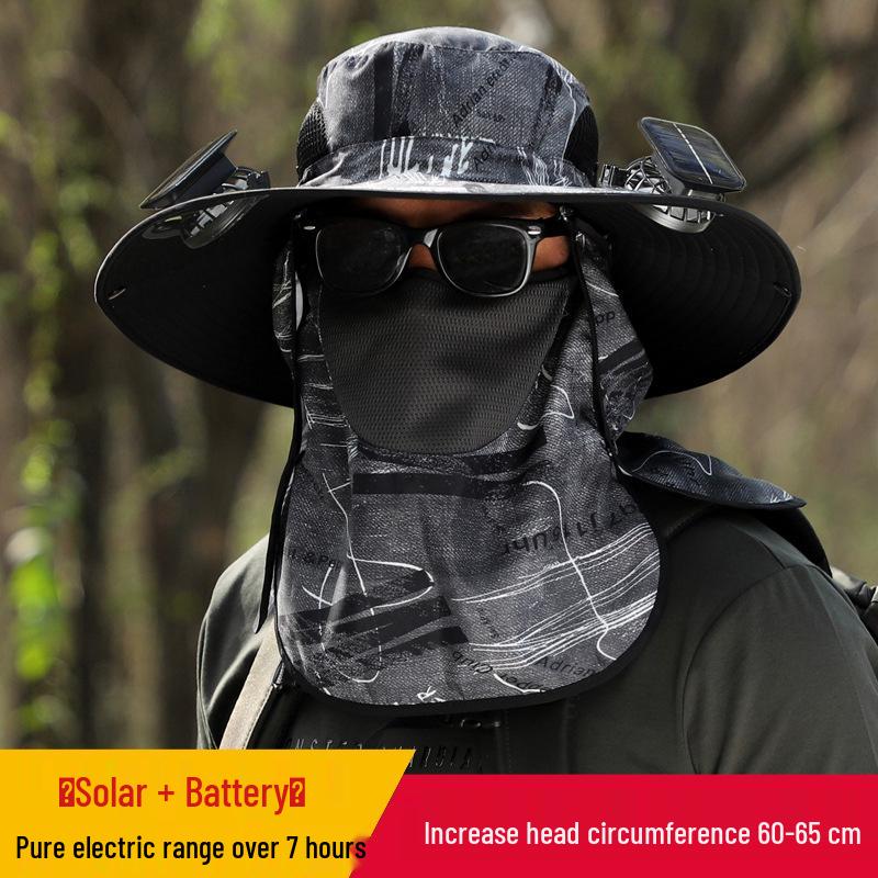 Men's Outdoor Solar-Powered Cooling Fan Hat