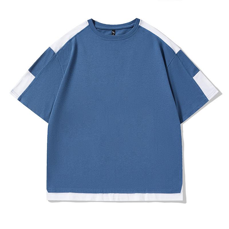 Καλοκαιρινό κοντομάνικο μπλουζάκι ζευγαριού, βασικό μπλουζάκι, φαρδύ μπλουζάκι, στρογγυλή λαιμόκοψη, μισό μανίκι, casual μπλουζάκι