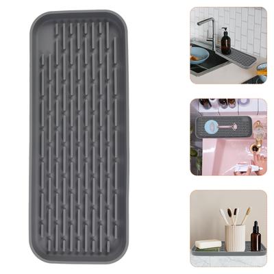 Silicone Storage Tray Heat Resistant Non-Slip Kitchen Drying Mat For Home Hotel Restaurant Silicone Dish Drying Pad