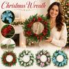 55cm Christmas Wreath with Artificial Leaves and Berries, Blue Multicolor for Front Door Holiday Decor