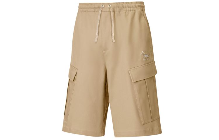 PUMA x MAISON KITSUNE Embroidered Pattern Cargo Shorts Men s Khaki 530442-96 M