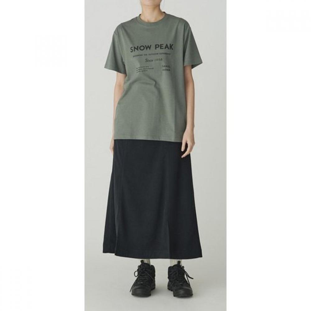 Tričko Snow Peak SP Typography TS 24AU10102FG Foliage S Velikost [outdoorový střih, šití pro muže]
