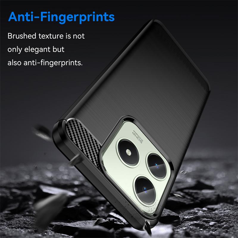 For Cover Realme Note 60X Case OPPO Realme Note 60X Capa Carbon Fiber Shockproof Bumper Back Soft TPU For Fundas Realme Note 60X