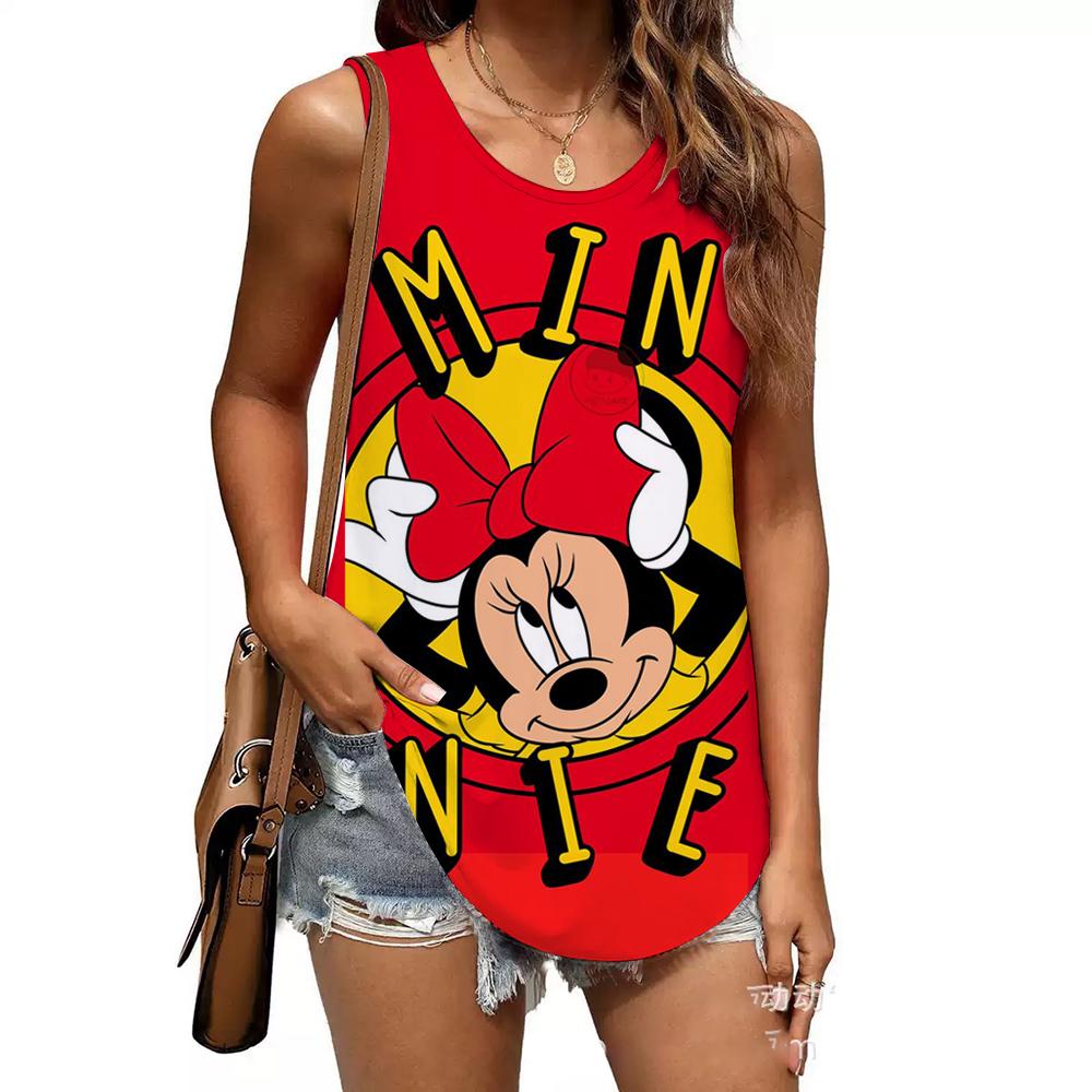 Fashion Printed Top Casual Loose Sleeveless T-Shirts Women’s
