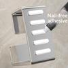 2Pcs Stainless Steel Washbasin Hook Multifunction Punch-Free Kitchen Bathroom Rack Basin Storage Rack Towel Hanging Holder