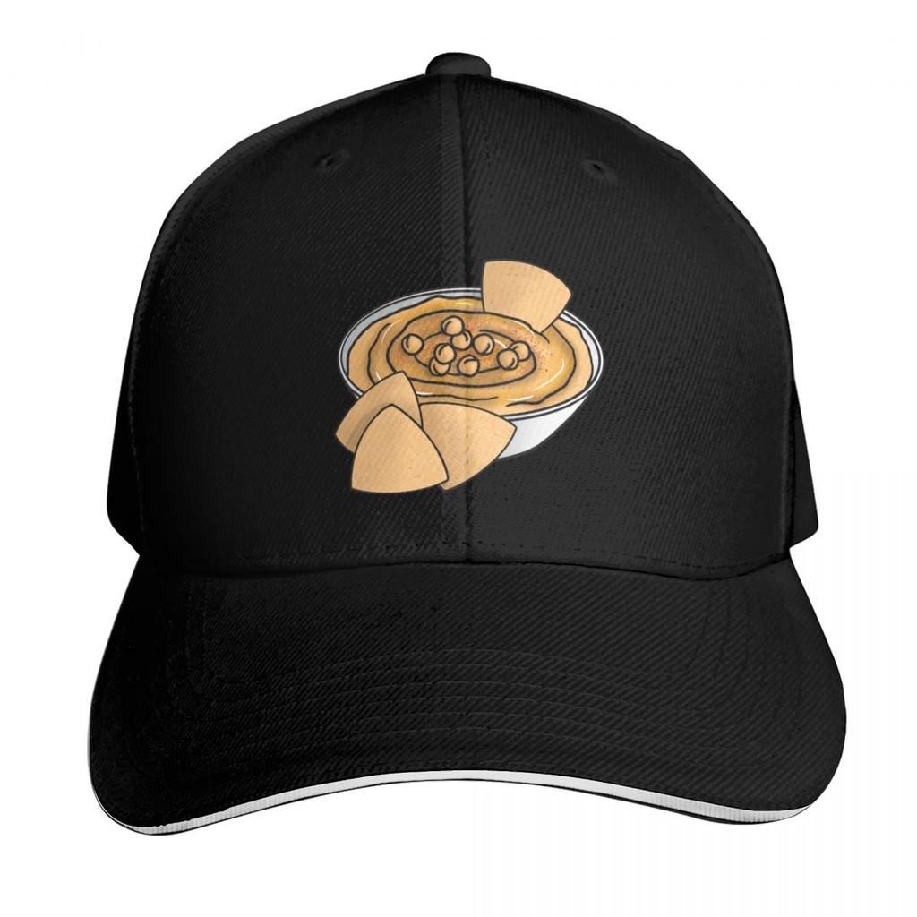 Pita Chips Hummus Baseball Cap Fashionable Vintage Sunscreen Beach For Women Unisexs