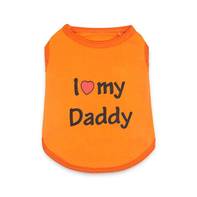 Pet Clothing: Daddy & Mommy Vest for Small Dogs - Spring, Summer, Autumn Styles.