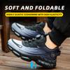 Rotating Button New Safety Shoes Men Anti-smash Anti-puncture Work Shoes Fashion Men Sport Shoes Security Protective Boots Men