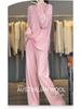 Autumn/Winter Cashmere Knitwear: Thick Long Sweater & Loose Wide-Leg Pants Two-Piece Set