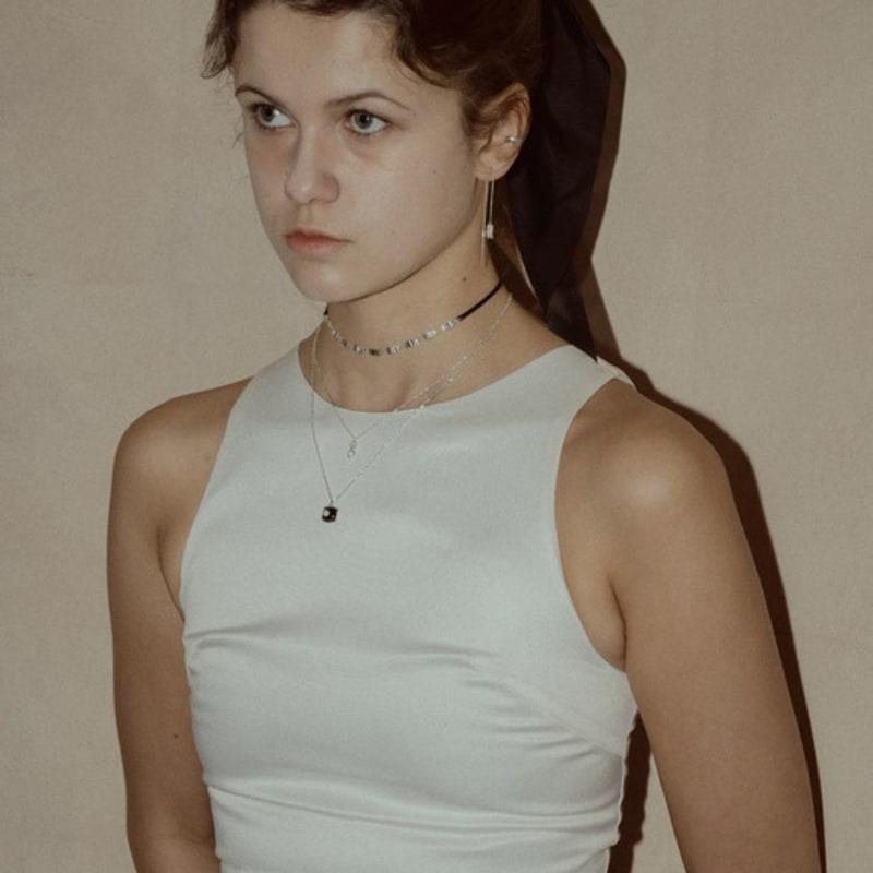 FADEMINE Single Pleats Chain Earrings