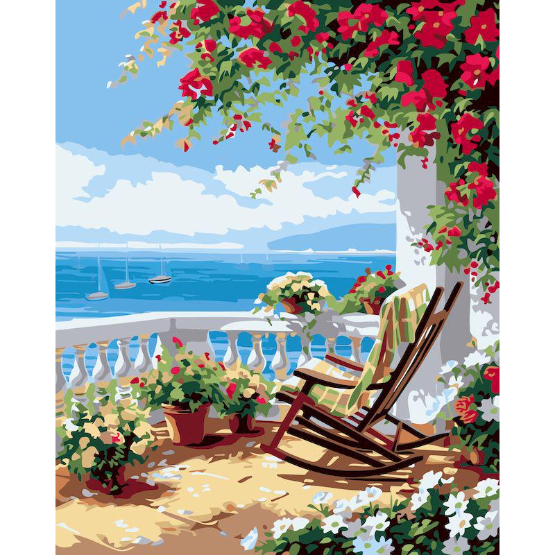 DIY Harbor Painting Kit - 40x50cm Digital Oil Painting Set