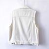 Vest Denim Women Summer Solid Color Casual Undershirt Sleeveless Jacket Tops