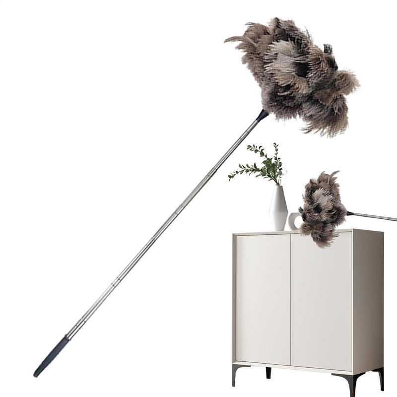 Electrostatic Duster Brush Extendable Feather Duster with Long Handle Fluffy Feather Duster for Cleaning Ceiling Fan Furniture