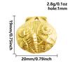 6pcs Real Gold Plated Marine Organism Shell Lobster Coral Stainless Steel Charms For Jewelry Making Supplies DIY Animal Pendant