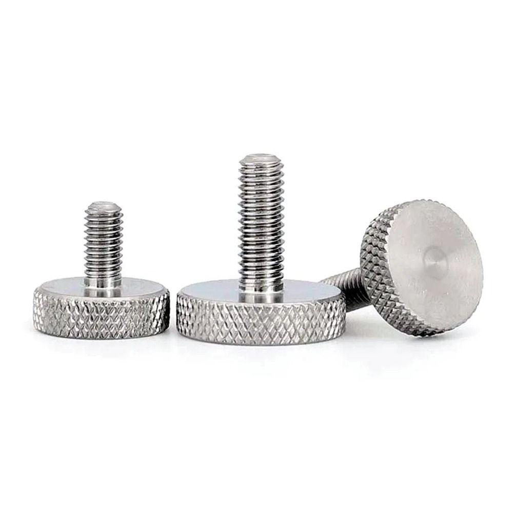 3/5Pcs Hand Tighten Knurled Thumb Screw Flat Head Knob Bolt New Hand Grip