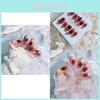 Handmade Plum Jam Nail Stickers For White Nails Sexy Red Camellia Butterfly Hot Girl Style