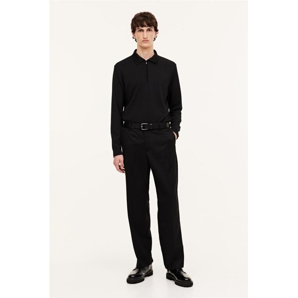 

H M slim fit polo shirt black
