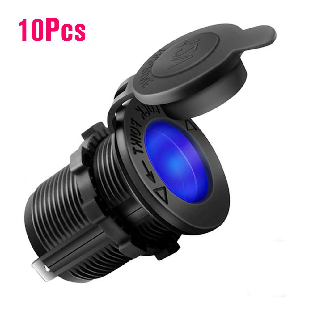 10 יחידות שקע מצית לרכב 12V לרכב סירה אופנוע טרקטור שקע חשמל שקע אביזרי רכב עמיד למים