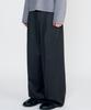 JUAN HOMME Herringbone Curved Trousers (Charcoal)