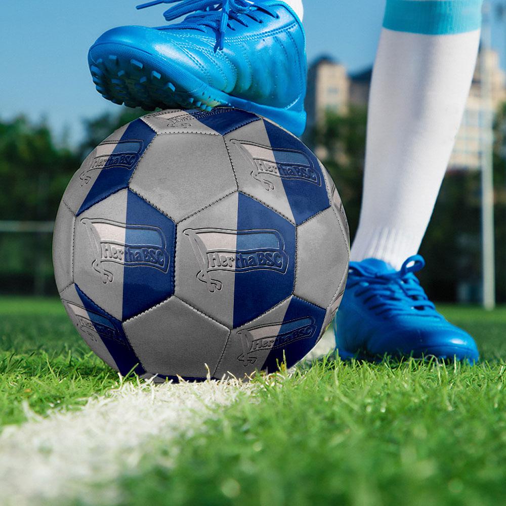 Hertha BSCcalcio Indoor Misura 5 Pallone da Calcio Colorato Cucito a Macchina PVC Pronto per la Competizione Resistente Alta Rimbalzabilità
