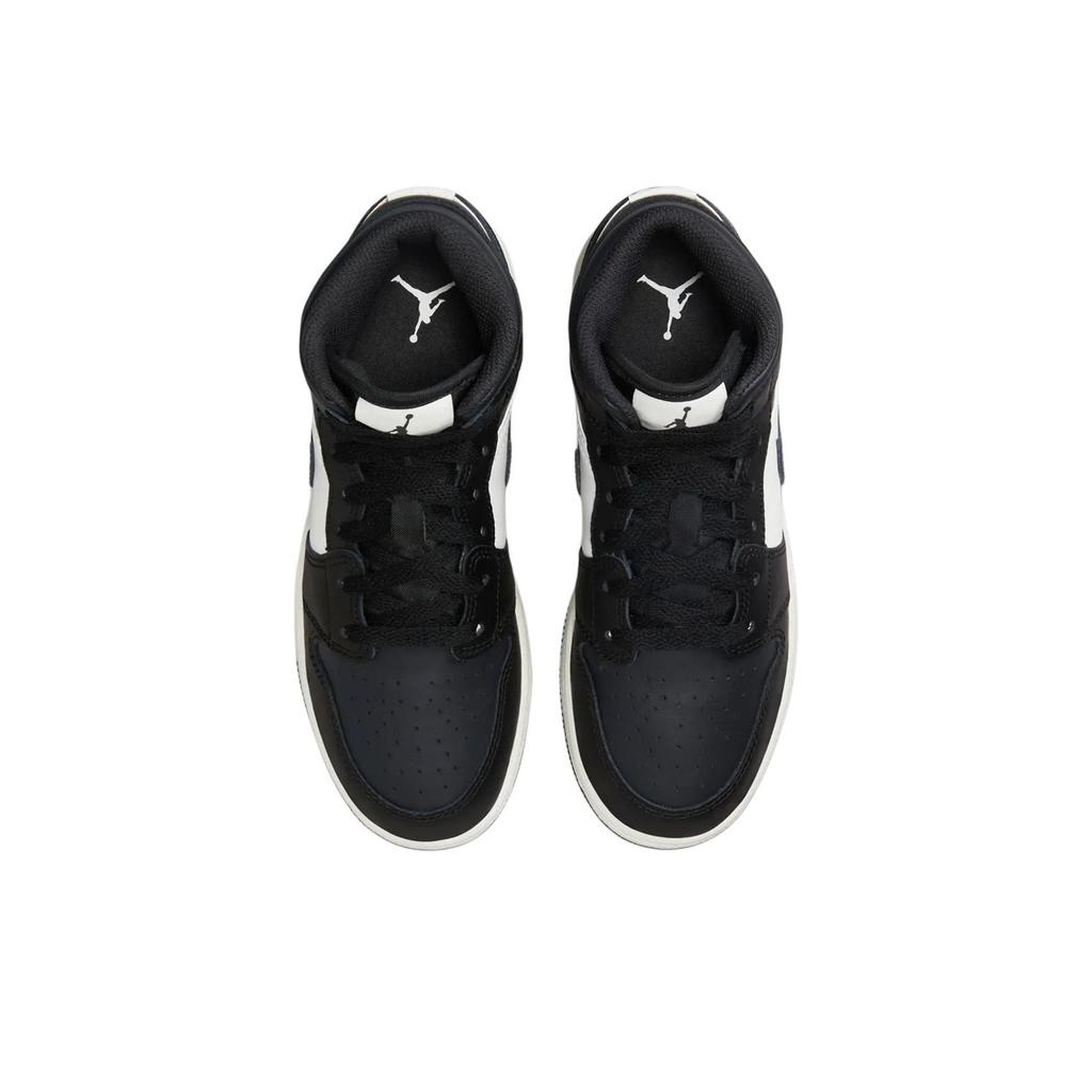 Air Jordan 1 Mid GS Black Off Noir Kids Sneakers Summit-White DQ8423-010
