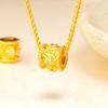 Elegant Chinese-Inspired Gold Slim Waist Floral Pendant Necklace for Women